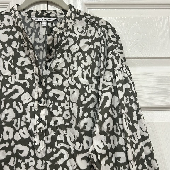 ELIZABETH AND JAMES Drop Waist Dress Womens Animal Print Size Medium - Picture 3 of 8